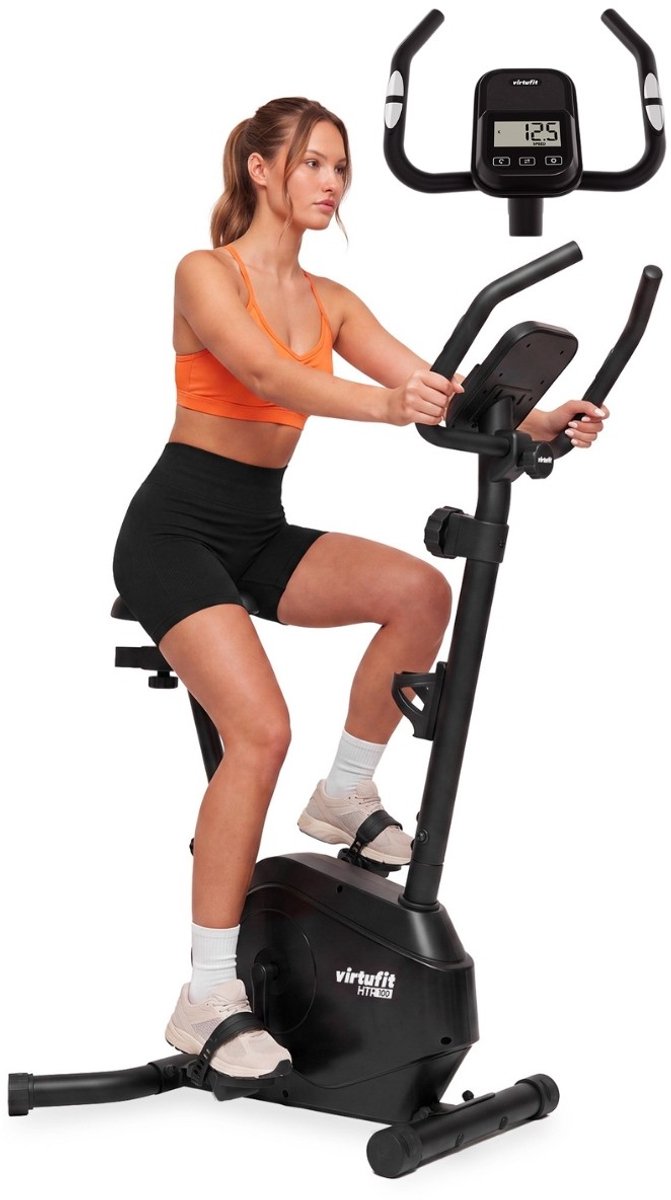 Bol.com VirtuFit HTR100 Hometrainer - 8 Magnetische Weerstandniveau's - Verstelbaar zadel - Display met Tablethouder - Max. 120 ... aanbieding