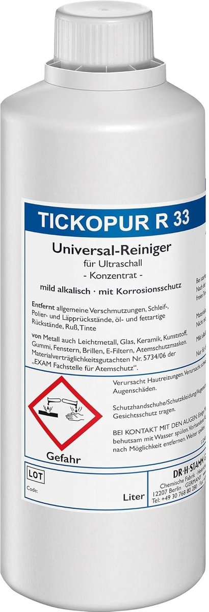 Ultrasoon reinigingsvloeistof 1 liter - schoonmaakconcentraat voor aluminium - corrosiebescherming - SnelShoppen