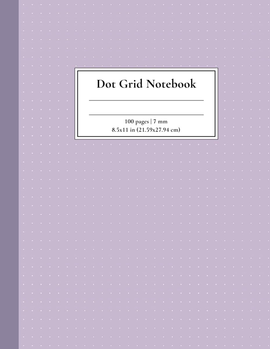 Dot Grid Notitieboek 7 mm - Paarse Kaft - 100 Pagina's - Ideaal voor Schetsen en Bullet Journaling - ShopVlot