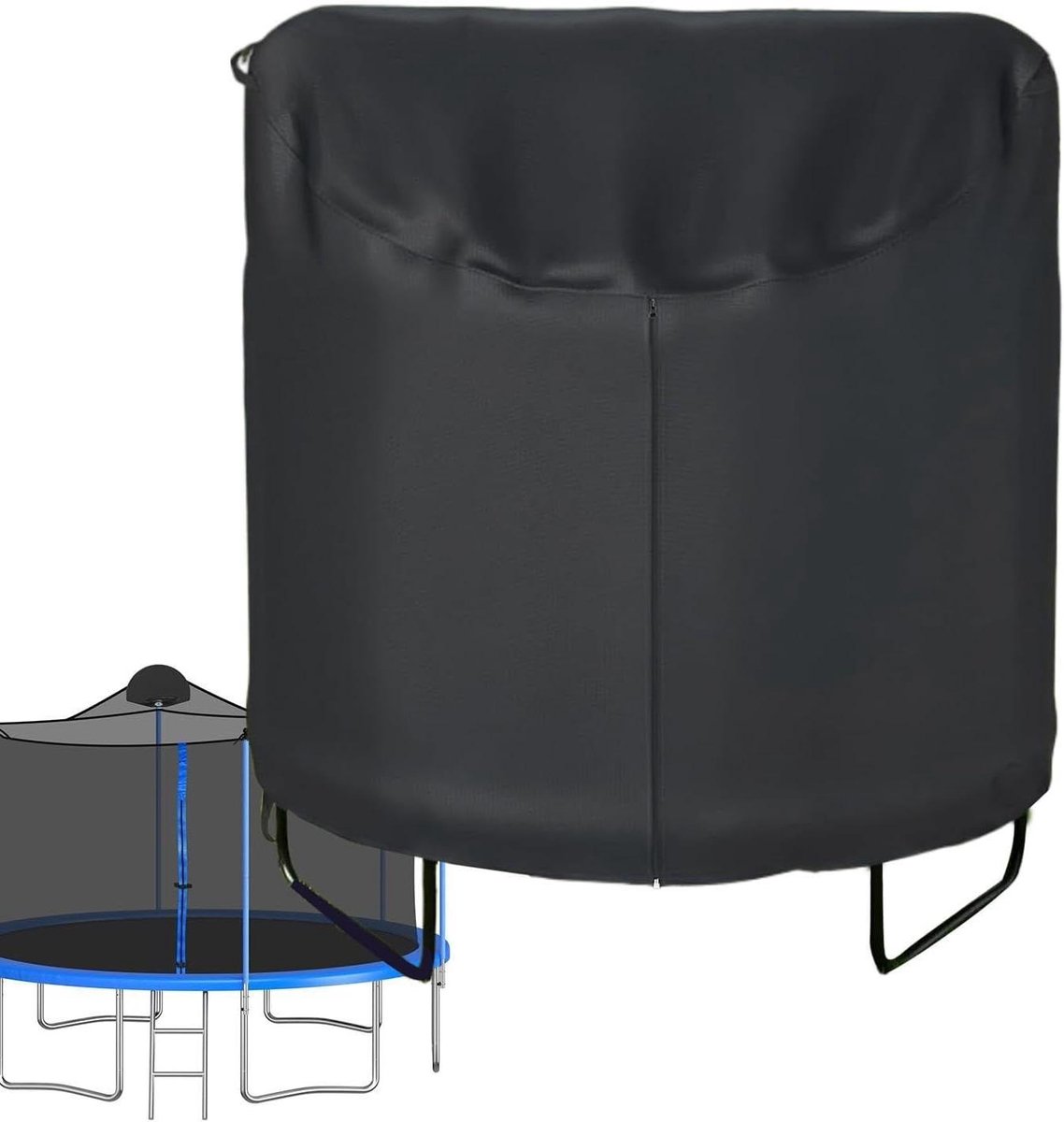 Trampoline Afdekhoes - Trampoline Overkapping - Bescherming Buiten - Windbestendig Ontwerp - 140 cm - Grijs