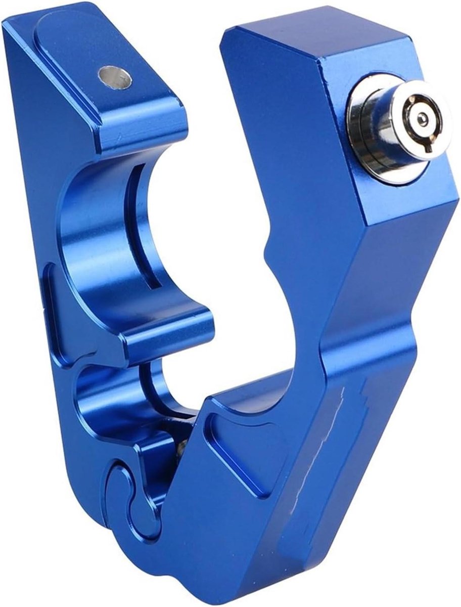 Motorslot Beveiliging - Motorgreepslot Antidiefstal - Motorfiets Beveiligen - Uniek Slotcilinderontwerp - 10x10x10 mm - Blauw