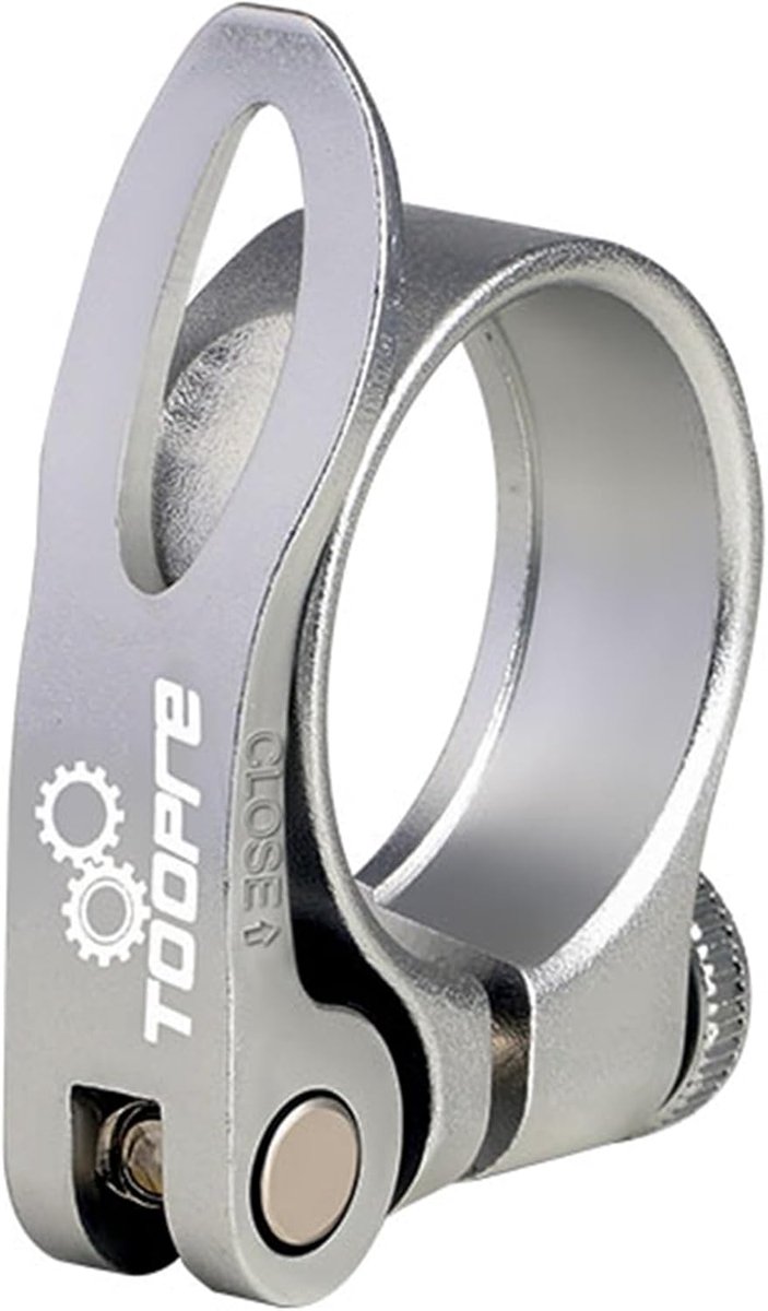 Fietszadelklem 31,8 mm - Snelspanner - Zilver - Eenvoudige montage voor MTB en racefiets - SnelShoppen