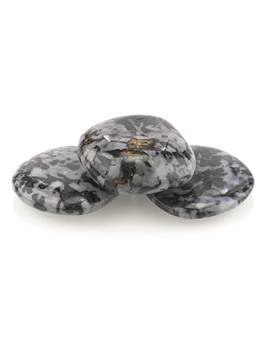 Handsteen Gabbro - 5 - 6 cm - grijs / zwart — afbeelding 3