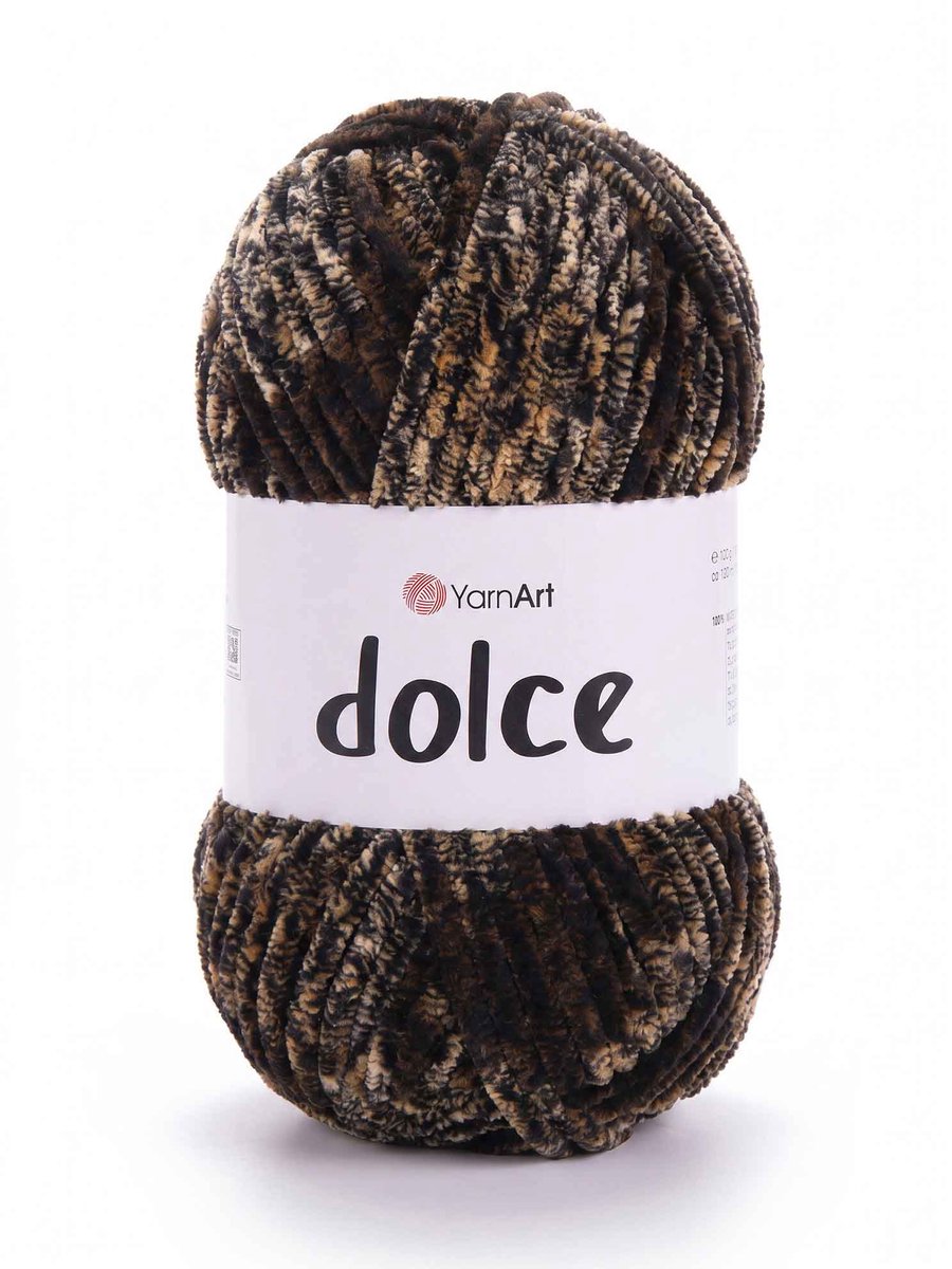 YarnArt Dolce Chenillegaren - 100% Micropolyester - voor Amigurumi Haken en Breien - 100g / 120m - Kleur 807