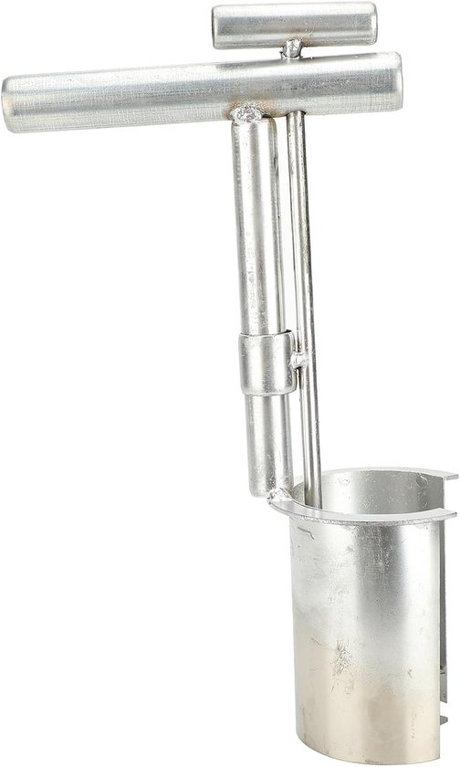 Gereedschap voor Bloembollen - Bollenplanter Tuin - Efficiënt Planten - Ergonomisch T-Handvat - 32 x 8 cm - Zilver — afbeelding 4