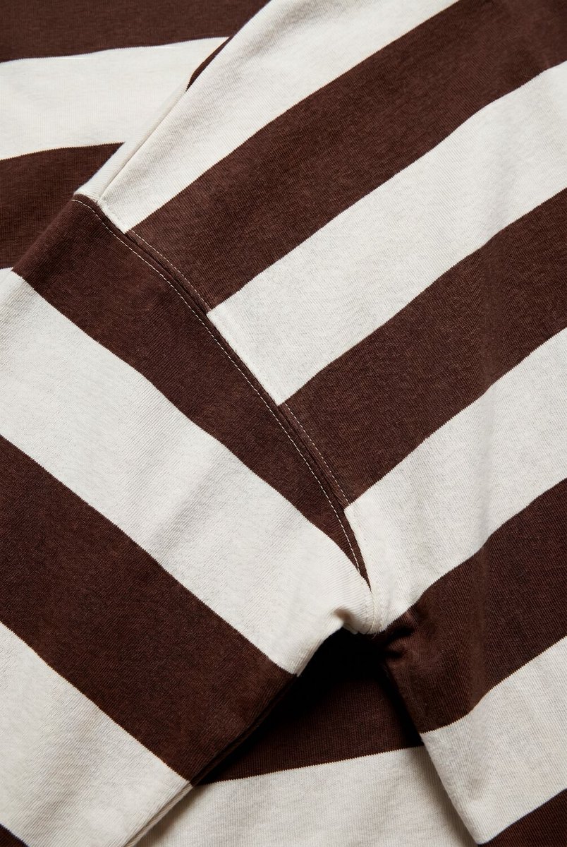 Catwalk Junkie Oversized Striped Long Sleeve Tops & T-shirts Dames - Shirt - Bruin - Maat 38