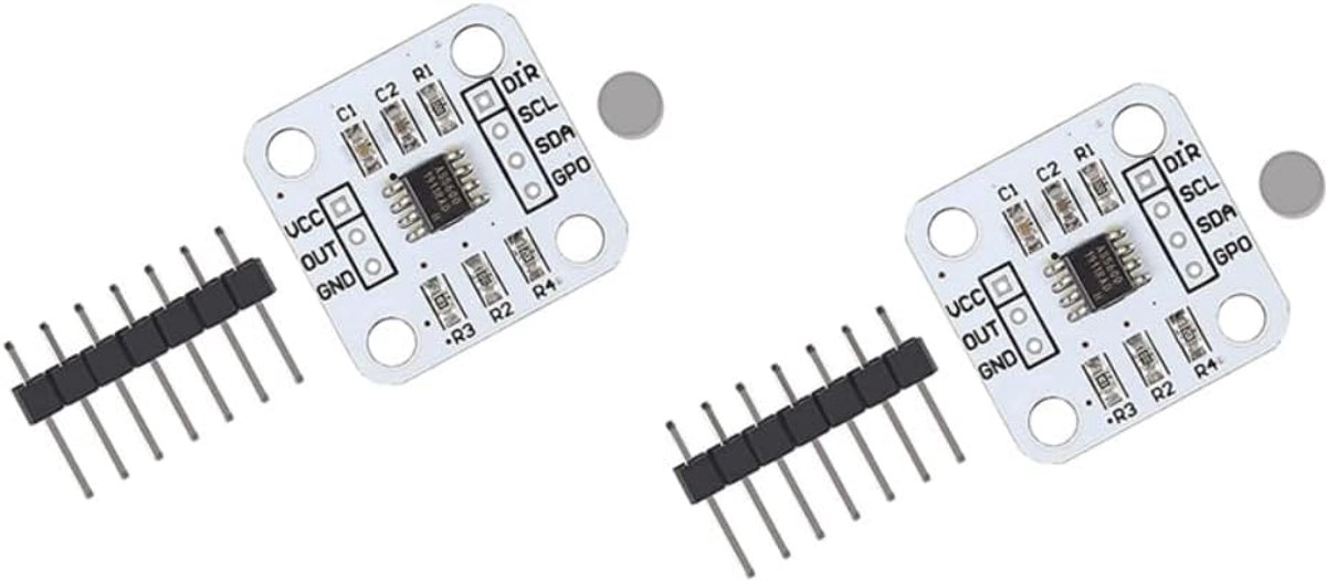 2 stks AS5600 magnetische encoder magnetische inductie hoekmeting sensormodule 12bit hoge precisie