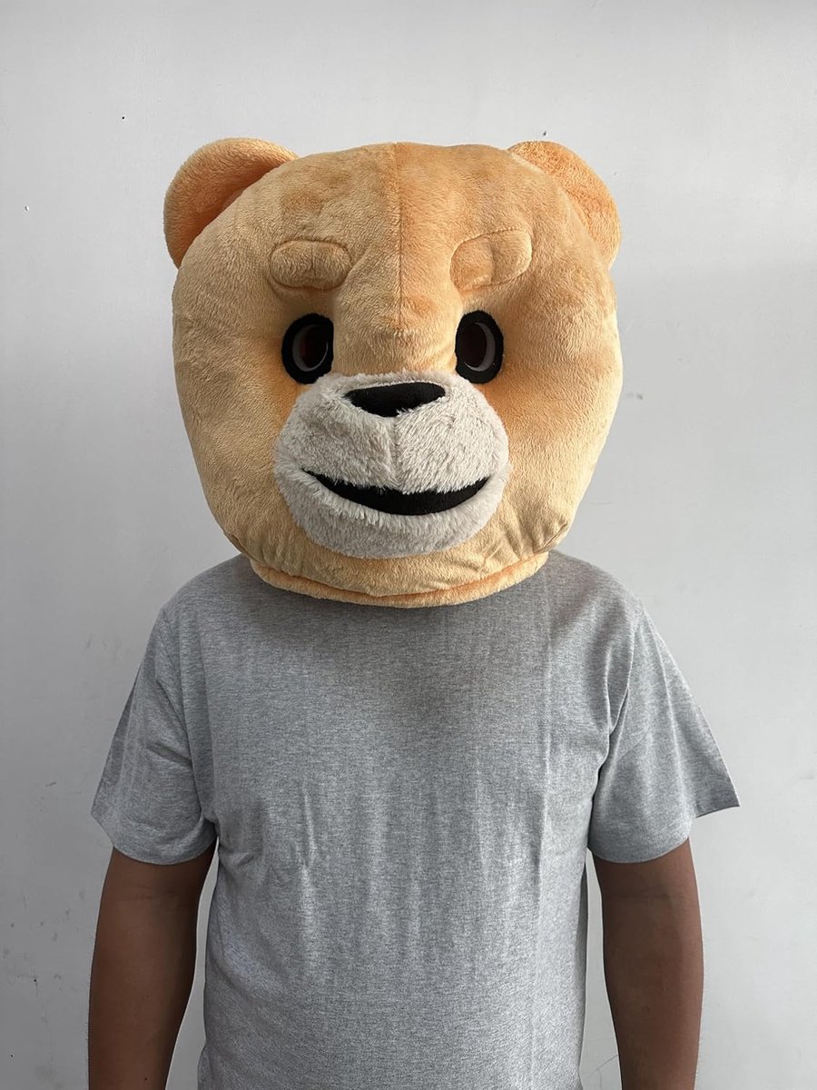 teddybeer dier masker mascotte hoofd beer kostuum Halloween kerstjurk
