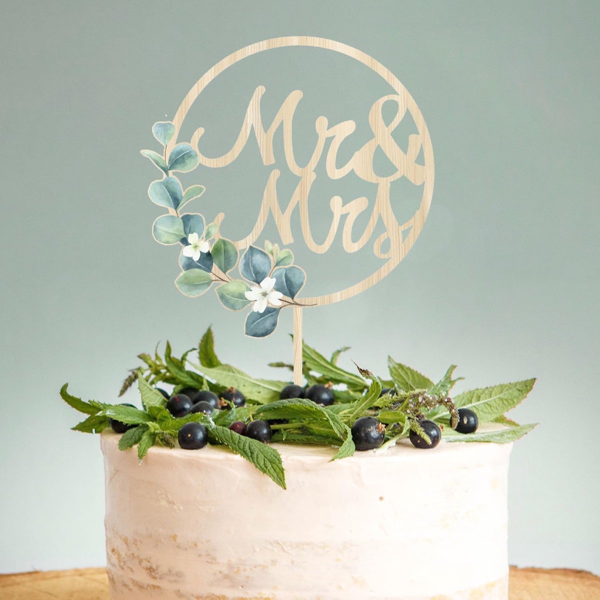 Mr and Mrs Taarttopper - Taartdecoratie voor Huwelijk, Jubileum, Verloving en Aanzoek - Stijl 3