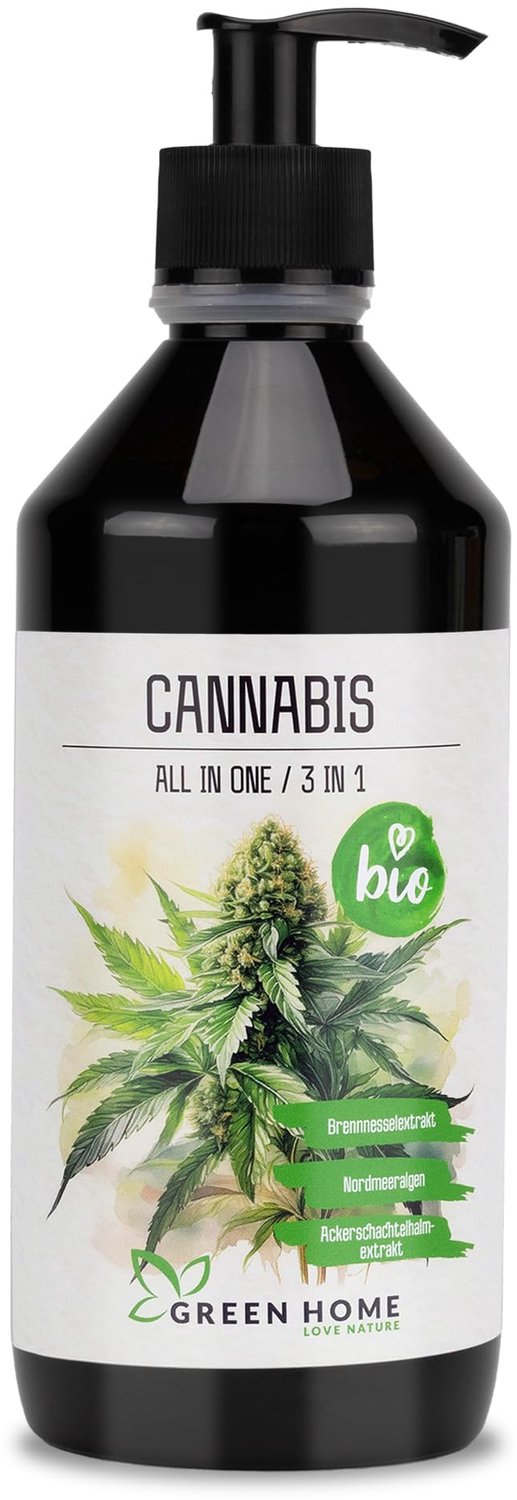 Green Home Love Nature - Bio cannabis meststof concentraat - Vloeibare plantenvoeding 500 ml - 3 in 1 groei bloei harsvorming - Doseerpomp
