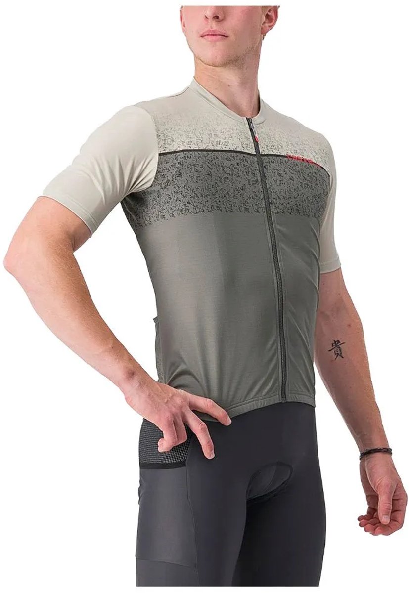 Castelli Unlimited Entrata Korte Mouw Wielertrui Grijs S Man