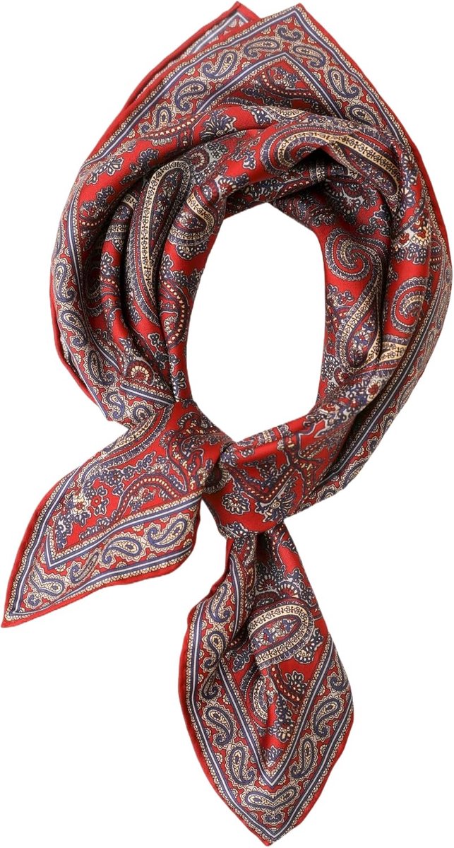 Dame pure zijden bandana, handgerolde zijden halsdoek, uniseks