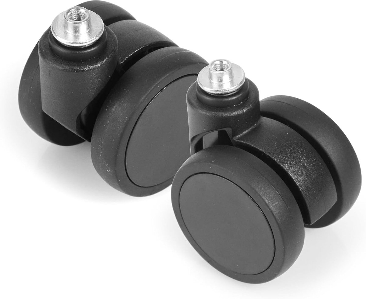 - Universele vervangwielen 50 mm voor koffer, bagage, zwart, set van 2