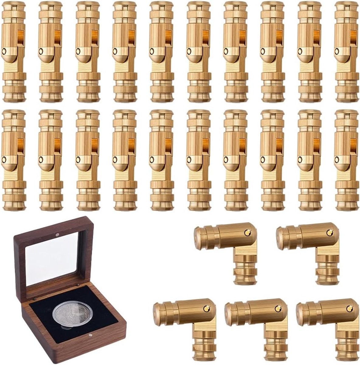 Scharnieren met 5 mm vatscharnier van messing, openingshoek van 180 graden, goud, accessoires voor kleine meubels voor sieradenkistjes van houten deuren