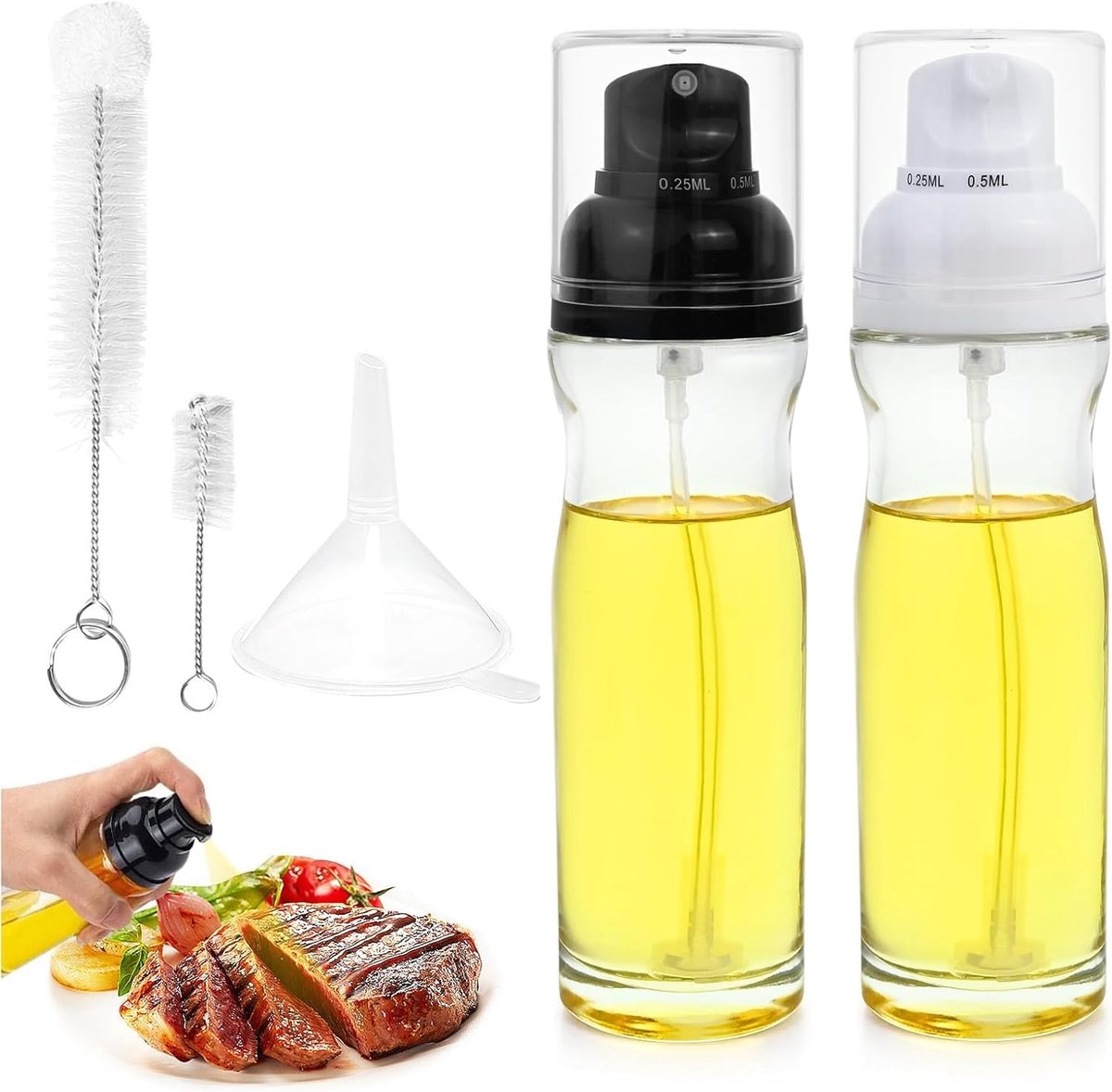 Olieverstuivers voor keuken, 200 ml, van glas