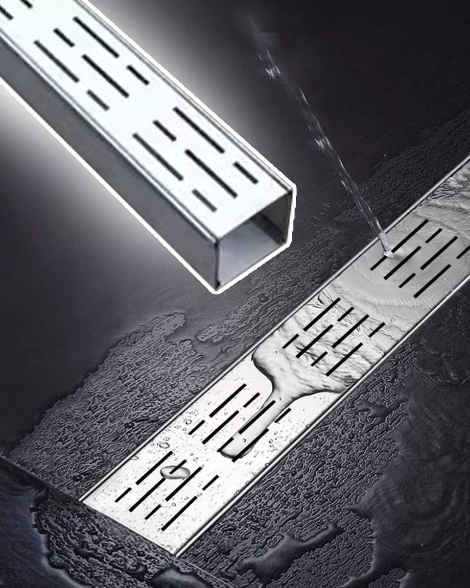 Afvoergoot RVS - Goot Afwatering - Wateroverlast Voorkomen - Zelfnivellerend - 10x4 cm - Zilverkleurig