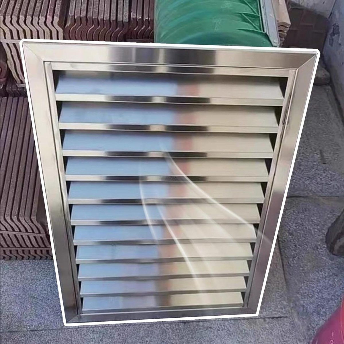 Toegangspaneel Roestvrij Staal - Inspectiedeur Ventilatiekap - Buitenlucht Ventilatie - Weerbestendig Regenbestendig - 40x20cm - Zilver
