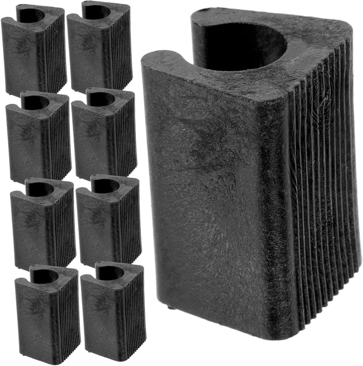 Ronde Buis Voetkussens - Meubelbeschermers Viltjes - Vloer Beschermen - Antislip Oppervlak - 14 mm Opening - Zwart