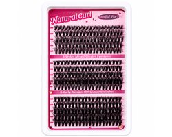Nepwimpers - 300 stuks - 30D+40D+50D - 10-18 mm D krul - Pre-Made Volume Fans - Pre-Made Fans - Wimperextensions - Cluster - Lashes - Naturel - Stukjes wimpers - Diy lashes