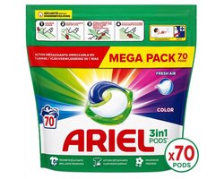 Ariel 3in1 Pods Color Fresh Air Wascapsules – 70 Pods – 70 Wasbeurten
