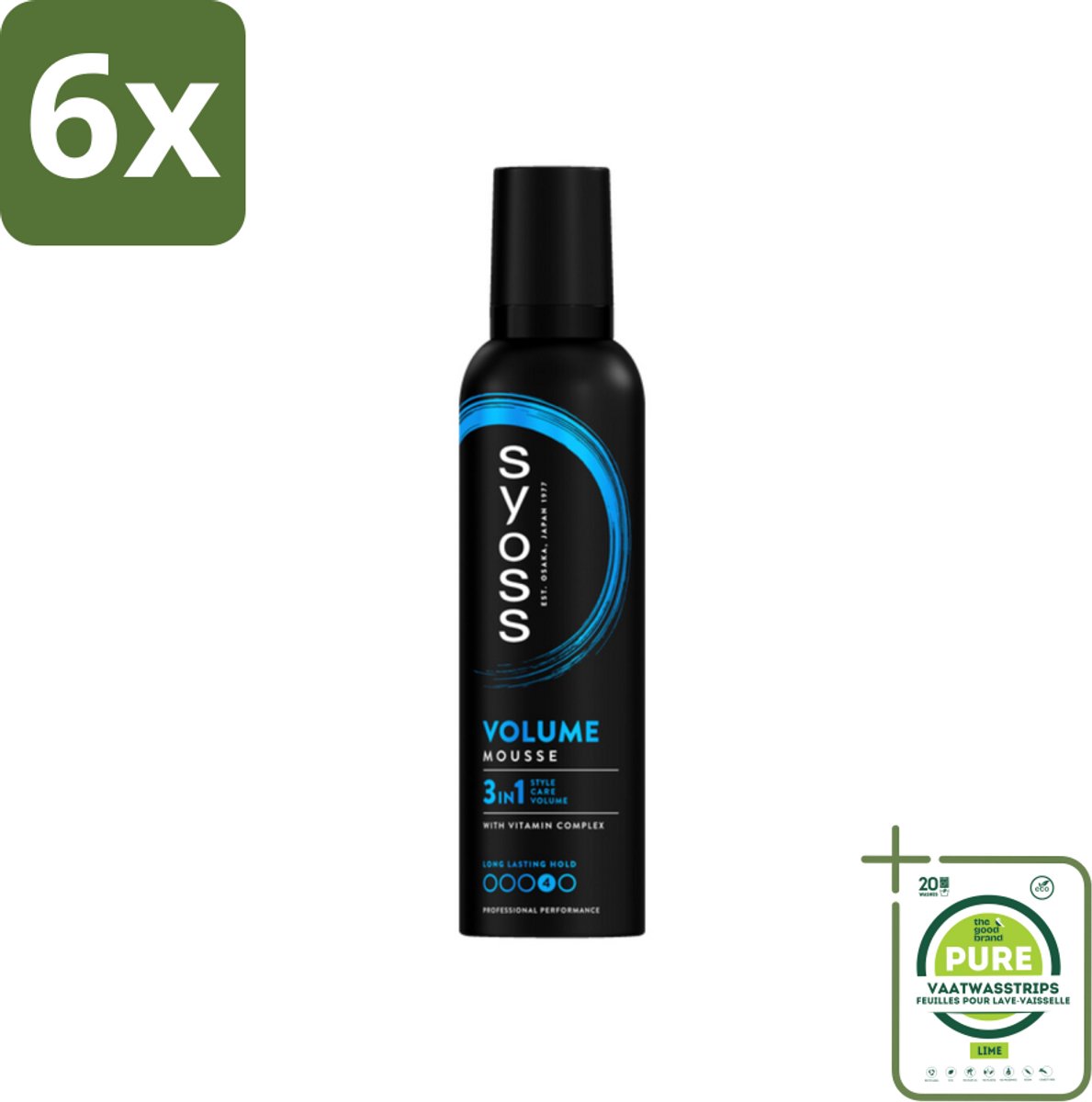 Syoss - Volume - Haarmousse - Langdurige Volume - 250 ml - Voordeelverpakking - 6 stuks - Haarvolume - Volumineuze styling