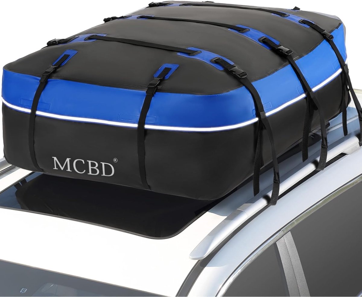 SnelShoppen - Waterdichte Dakkoffer 566 L - Ruime Autodak Bagagebox voor SUV's - Inclusief 10 Verstevigde Riemen - Ideaal voor Vakantie, Camping en Re