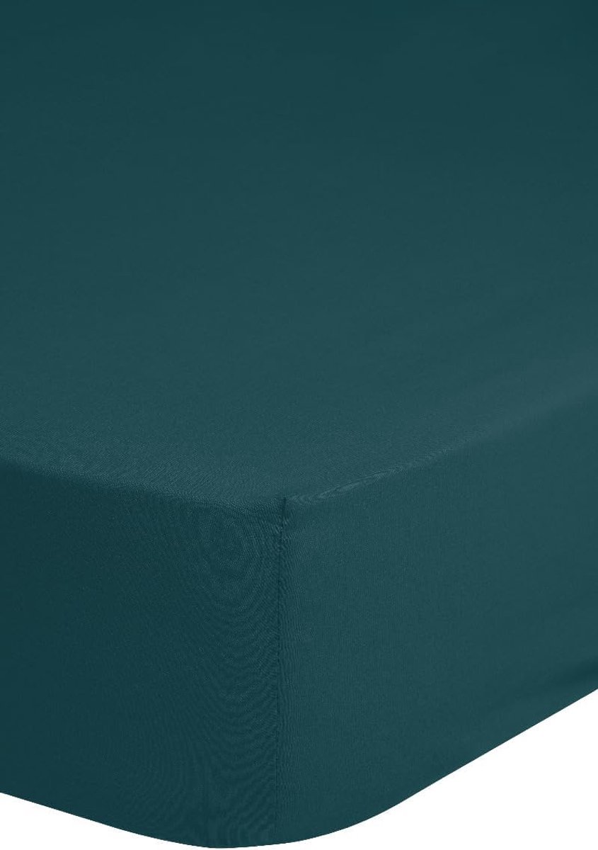 SnelShoppen - Hoeslaken Jersey Katoen Stretch 30cm Hoge Hoek - petrol 180x200cm - Perfect voor Bed, Matras, Gastenverblijf, Comfort, Kwaliteit, Wasbaa