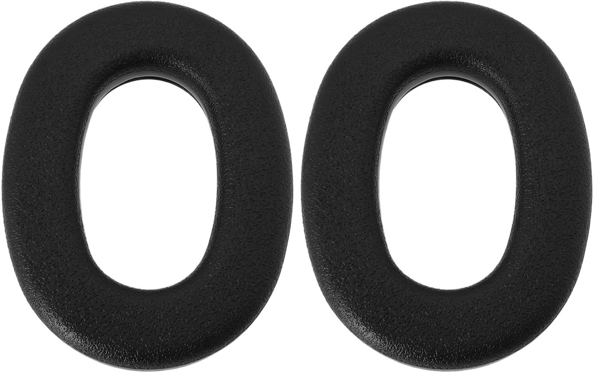 SnelShoppen - Oorkappen Hygiëne Set - Earmuff Kussens - Zacht PVC Schuim - 1 Paar - 103x80x17mm - Zwart - Geschikt voor Optime III