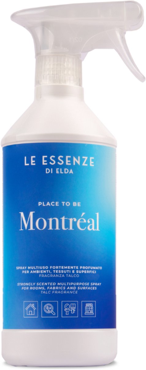Le Essenze di Elda Allesreiniger Montreal Spray 750 ml – Krachtige Multifunctionele Reiniger met Luxe Frisse Geur