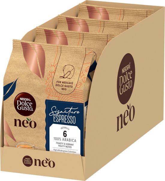 NESCAFÉ Dolce Gusto NEO display met 48 pads voor Espresso Signature, intensiteit 6, 100% Arabica.