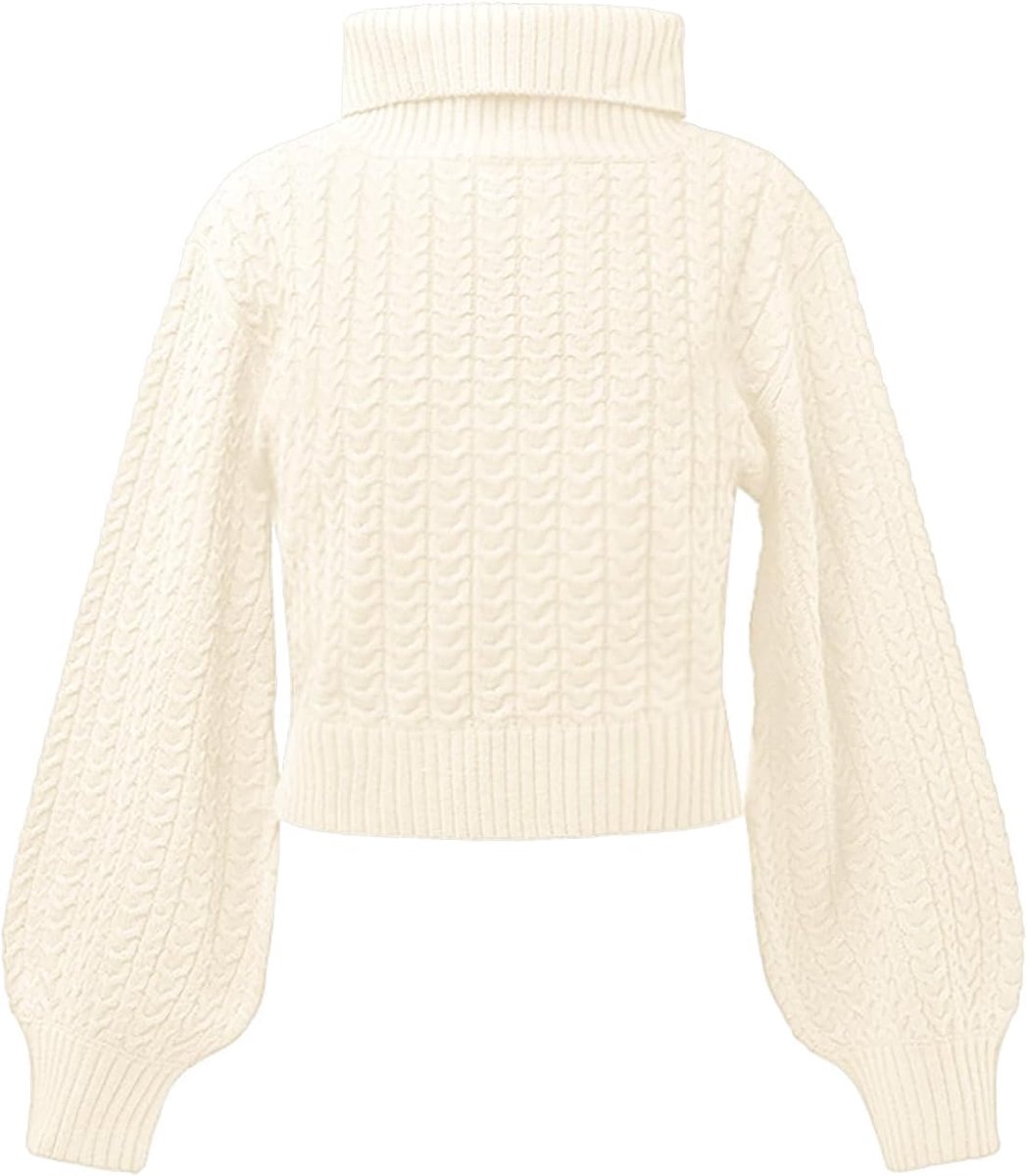 Trui meisjes rolkraag lange mouwen gebreide trui losse casual tops
