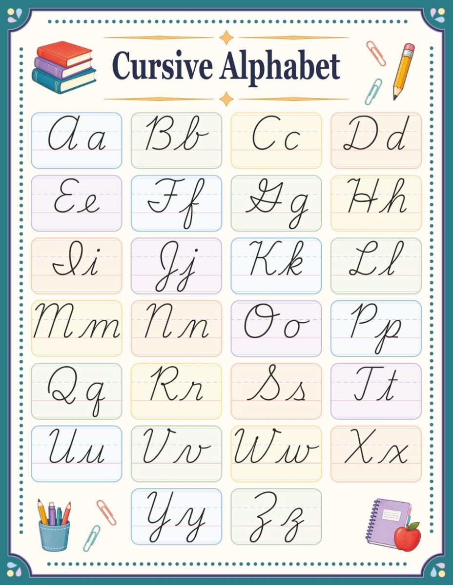 Alphabet: Cursive Handwriting Workbook Kids - Learn Cursive Writing