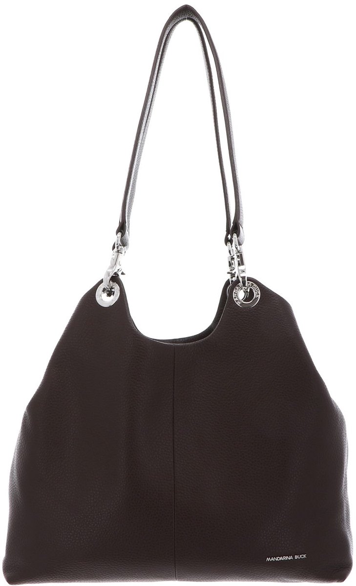 MANDARINA DUCK Leren schoudertas Mellow Leather Shopper Espresso donkerbruin
