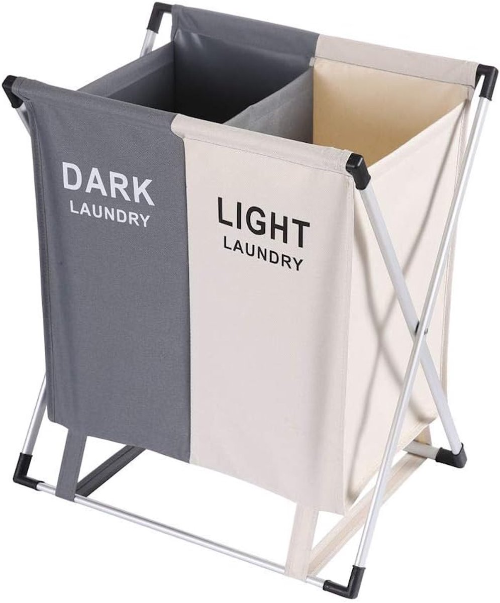 2 Vakken voor Donkere Lichte was - 60 Liter - Opvouwbaar frame