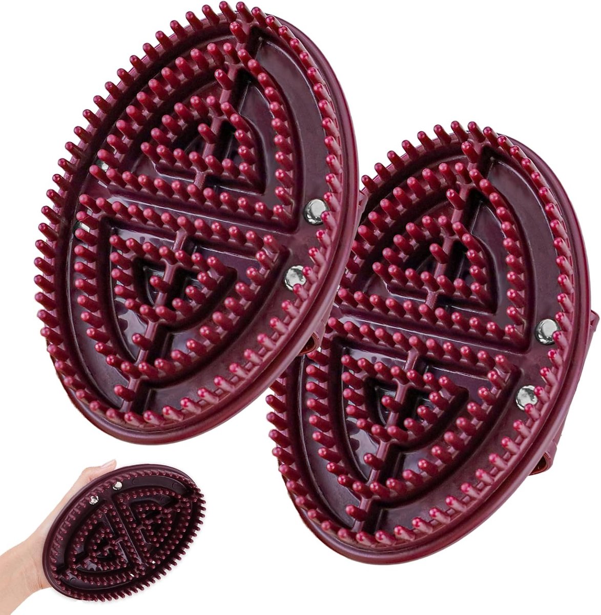 Meridiaan massageborstel, 2 stuks, handheld meridiaan drukborstel