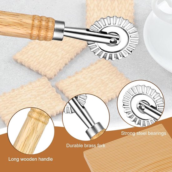 Snijplank voor pasta van hout, gnocchi-roller, wordt geleverd met deegsnijder, met glad oppervlak, gnocchi pastamboard, voor het maken van spaghetti — afbeelding 4
