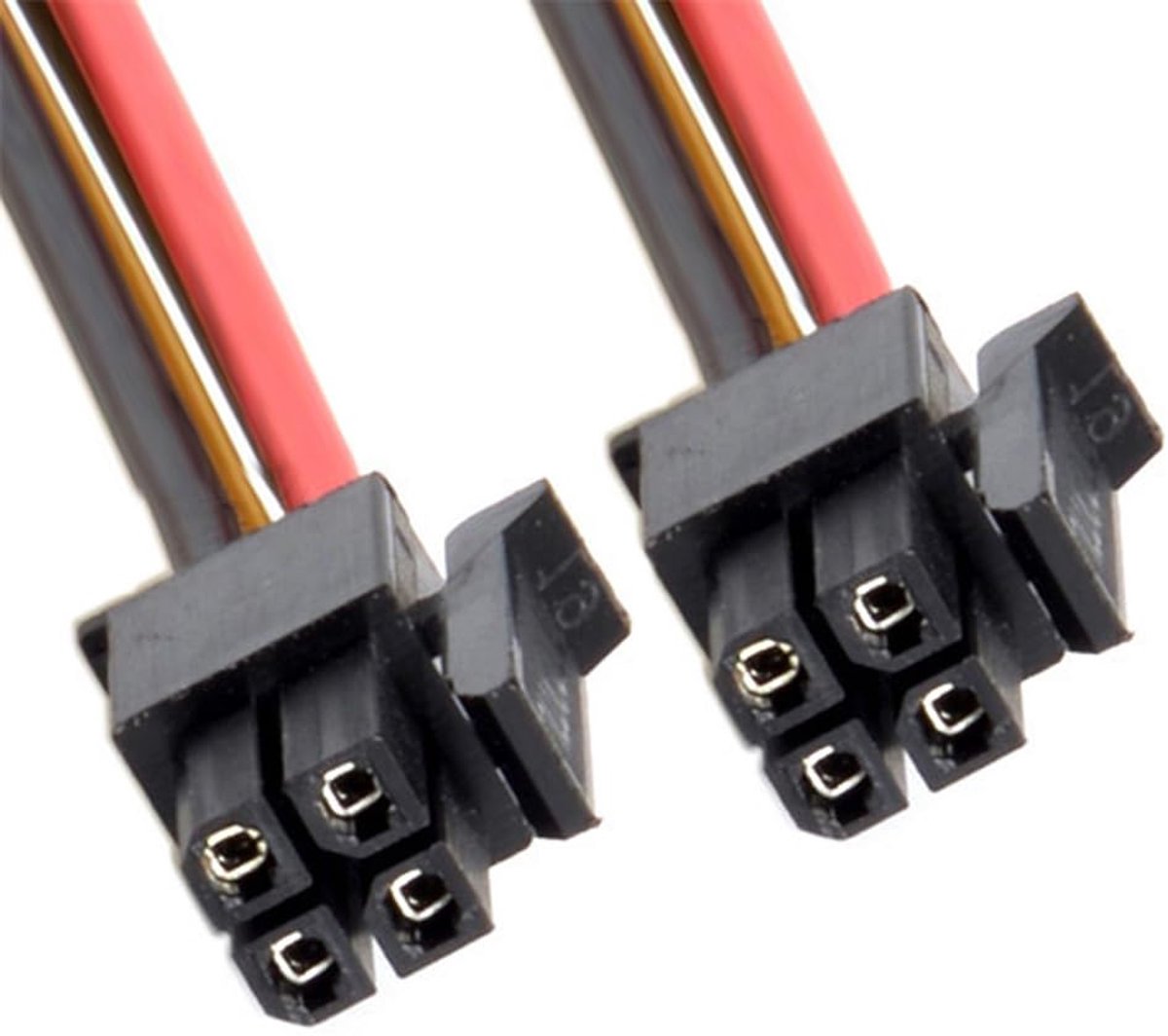xiwai ATX Molex Micro Fit Pitch 3,0 mm 4-polige stekker op open draad voedingskabel 60 cm 20 AWG UL1007