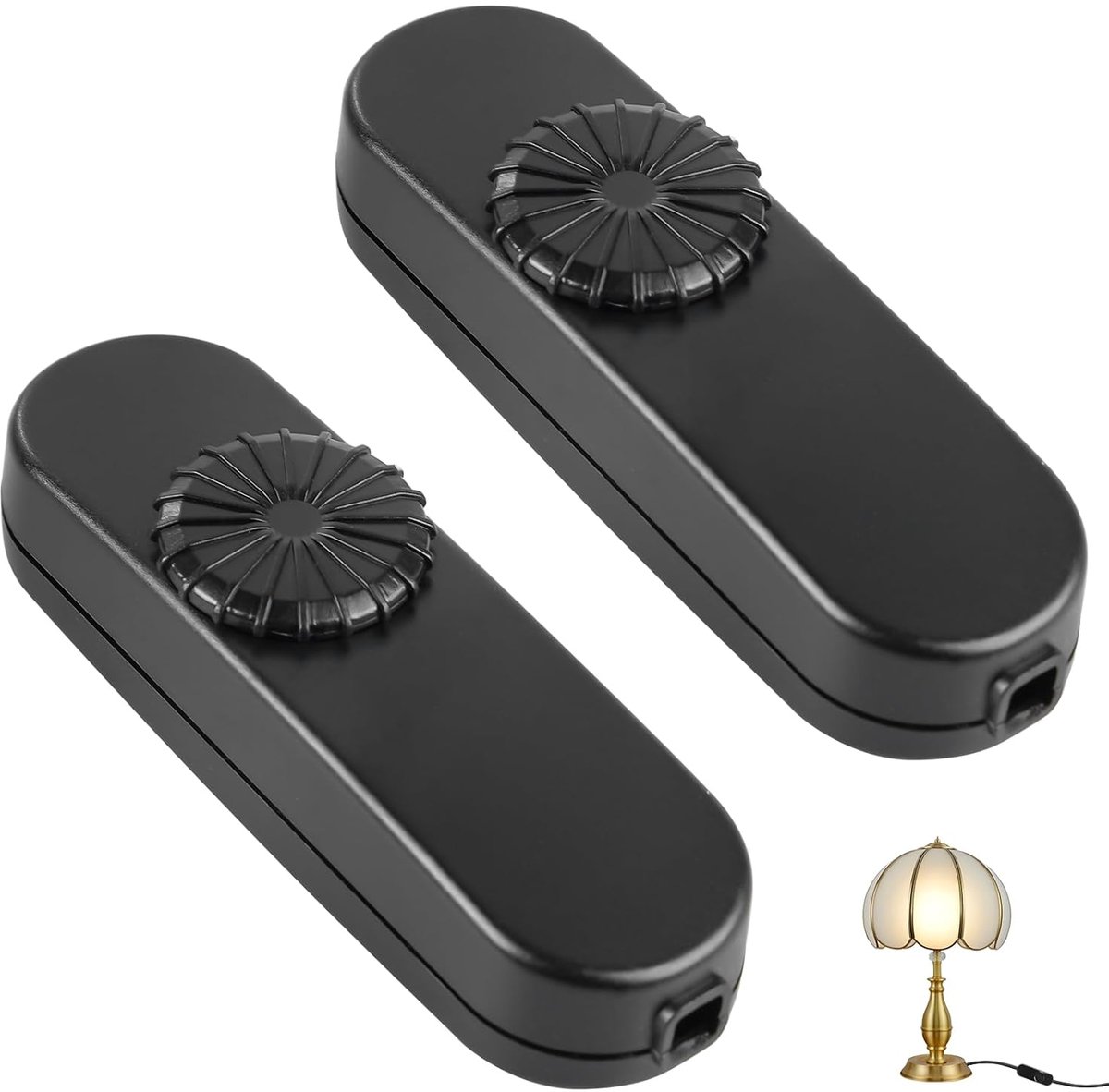2 stuks, AC 220-240 V, snoerdimmer, draaischakelaar, dimmer voor lampen, gloeilampen, halogeenlampen