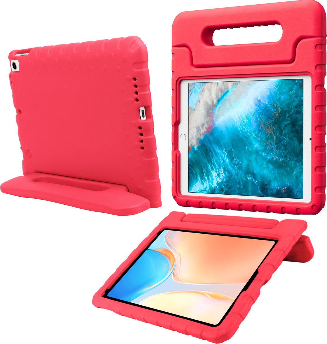 iPad hoes A16 kinderen WiseQ- geschikt voor Apple iPad 11 inch 2025 en 10e generatie - Tablet Beschermhoes - Rood