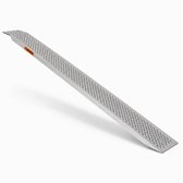 Litalife - Aluminium Oprijplaat 200cm – Antislip Laadgoot voor Scooter, Motor & Quad – Vaste Haak-Rand – Zilver - Laadvermogen 200KG