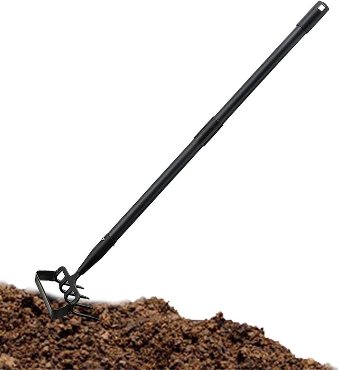 Tuinhakgereedschap - Schoffel hark - Tuinieren en wieden - Roestvrij staal - 16 m - Zilver