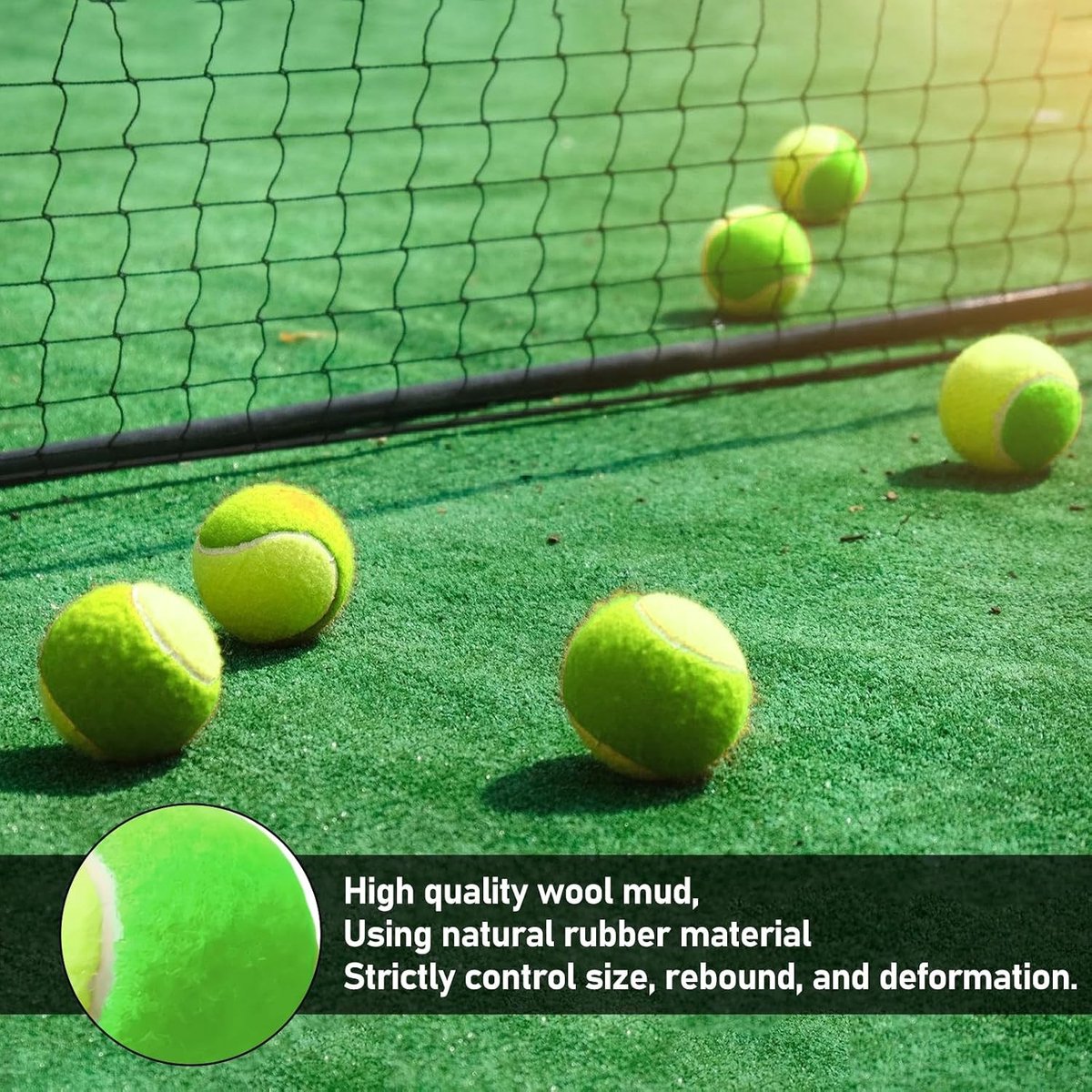 6 Stuks Tennisballen Stage 1, Trainingsballen met 25% Minder Druk voor Beginners, Kinderen en Huisdieren - Ideaal voor Tennis Training en Spelletjes