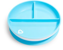 Munchkin Bordje met Zuignap - Anti-Slip - Suction plate 1-pack - Vaatwasser- en Magnetronbestendig - 1 stuk - Vanaf 6 Maanden - Blauw