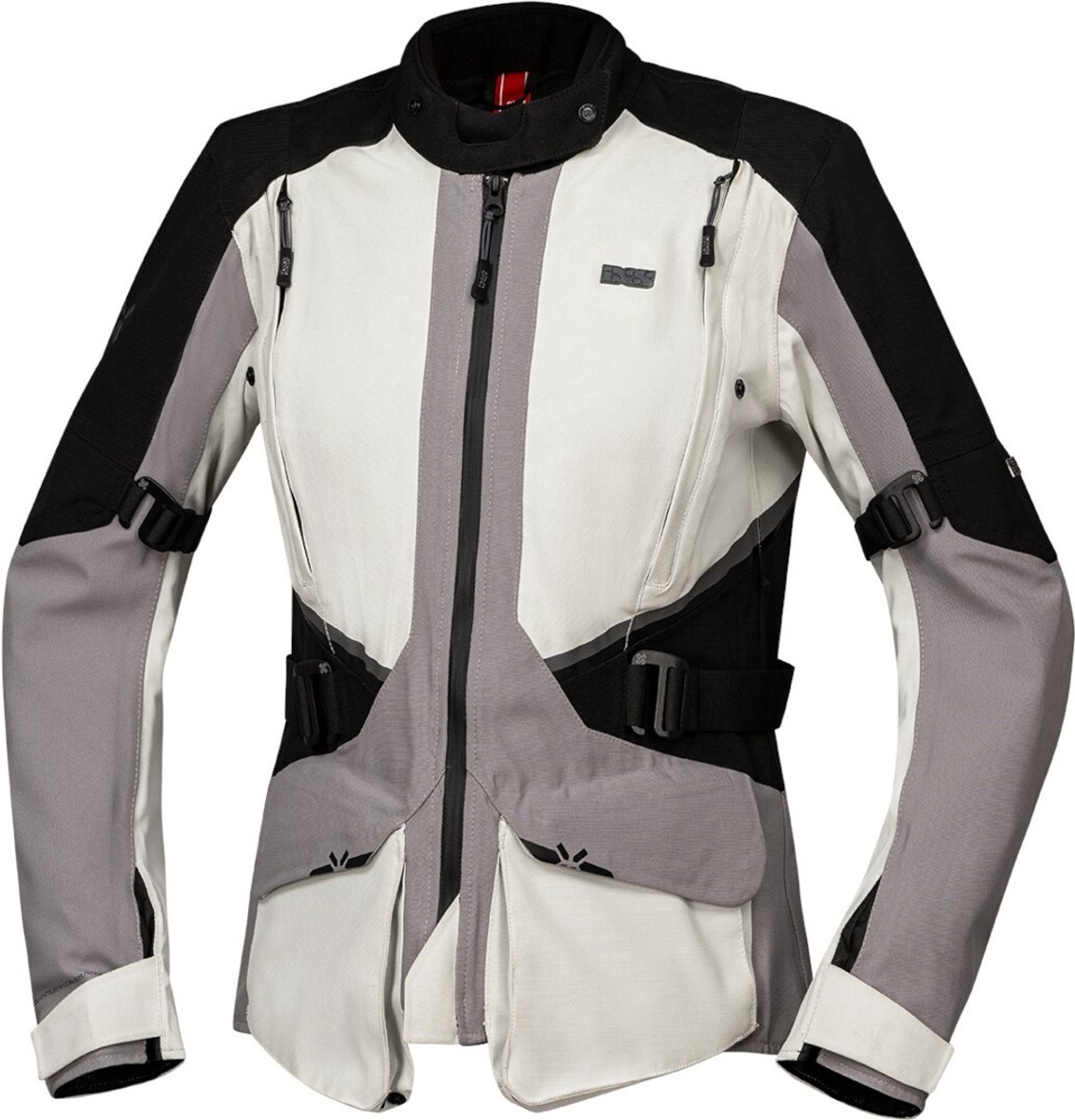 IXS Tourster-STX 1.0 Waterdichte Dames Light Grijs Textiele Motorjas - Jas