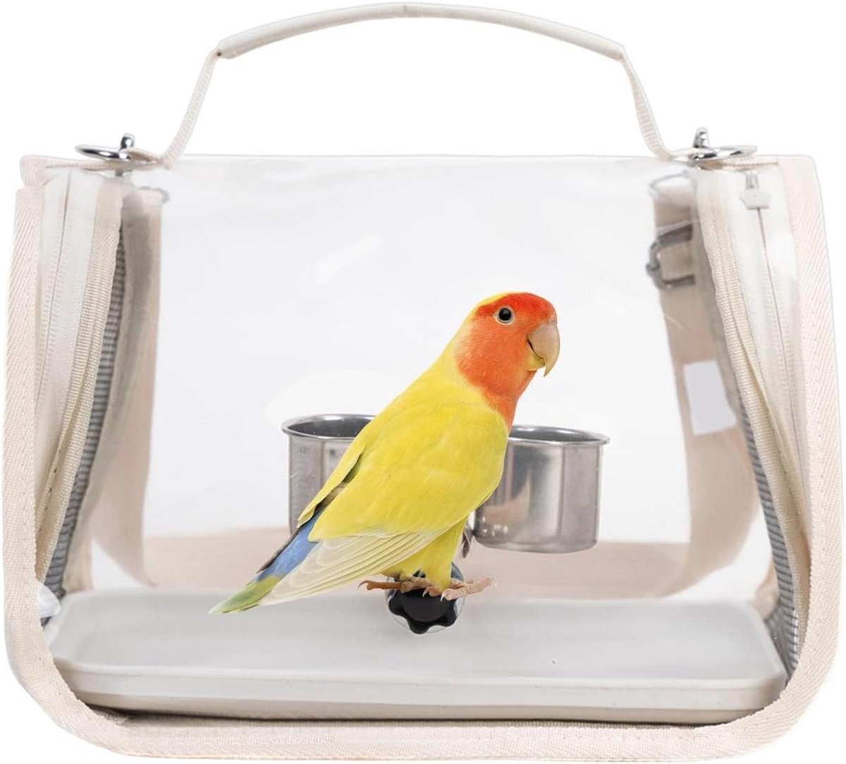Vogel Transportrugzak - Vogel Reistas Kooi - Veilig Vervoeren - Panoramisch Zicht - 28x20x22cm - Stijl B