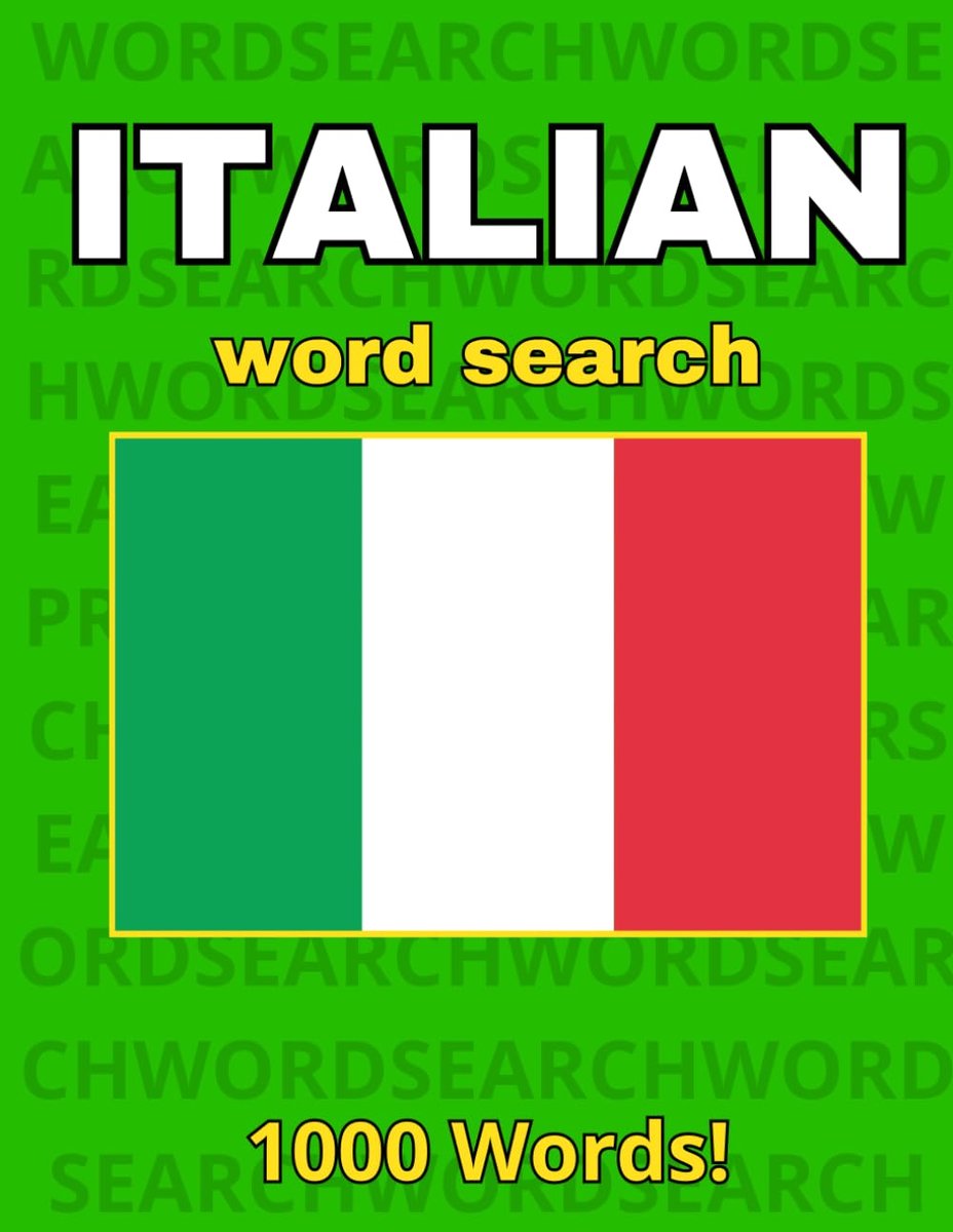 Italian Word Search: 1000 Words - Word Search Large Print In Italian Language - For Adults, Kids, Seniors - ShopVlot