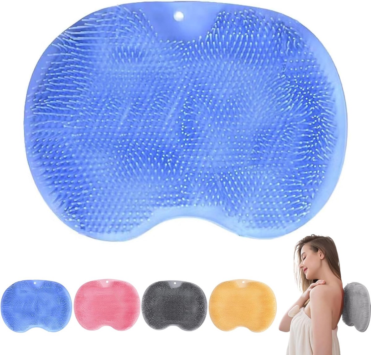 SnelShoppen - Douche Voet Massager Scrubber, Wandgemonteerde Rug Scrubber, Voetreiniger, Massage Mat met Antislip Zuignappen voor Voetverzorging, Peel