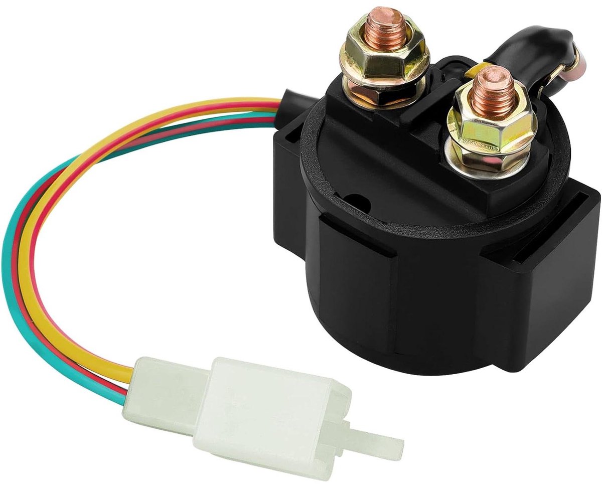 Startrelais - Starter Motor Relay - Motor Starten - Roestvrij en Hittebestendig - 6.8 x 5.4 x 5.1 cm - Zwart