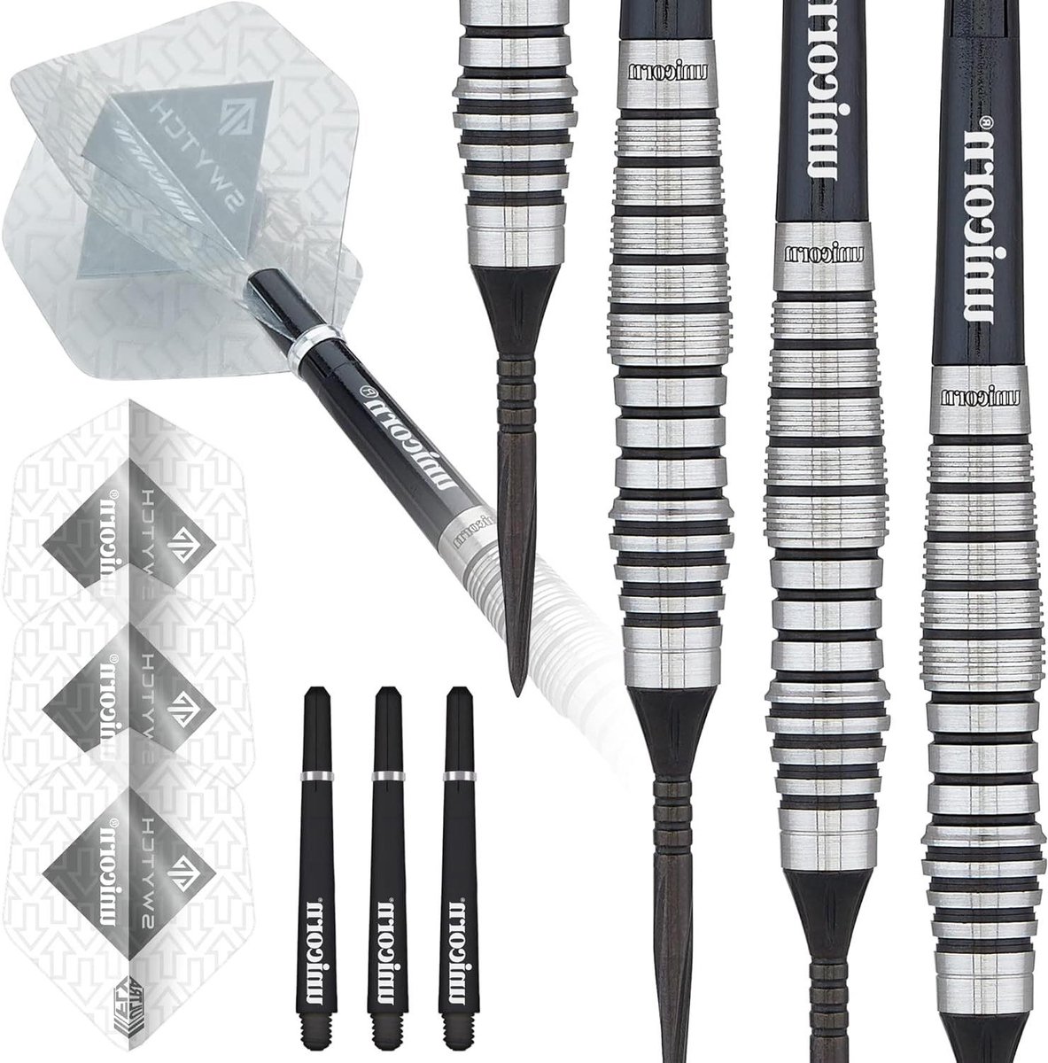 Stalen Punt Darts - Dartpijlen Set - Precisie Werpen - Omkeerbare Barrels - 23 g - Zilver