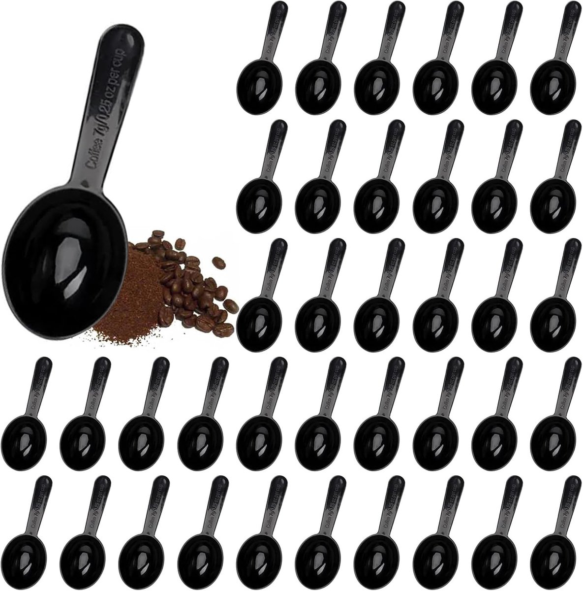 SnelShoppen - 40 Delen Maatlepels, Plastic Maatlepels, Dosering Lepels voor Koffie, Thee, Melkpoeder, Vloeibare Specerij, Keuken Accessoires
